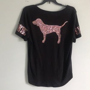 Rose gold bling tee